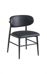 Dining Black Metal Barstool with Oval Padded Backrest and Upholstered Seat for Indoor Use - Image 4