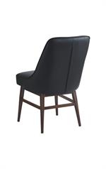 Modern Indoor Black Metal Chair with Padded Back and Seat - Image 3