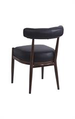 Dining Metal Chair with Vinyl Seat and Curved Backrest for Indoor Use - Image 3