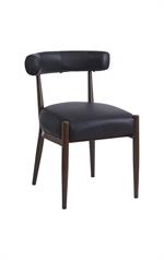 Dining Metal Bar Stool with Vinyl Seat and Curved Backrest for Indoor Use - Image 4