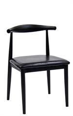 Black Barstool & black vinyl seat - Image 2