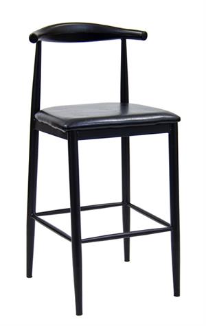Black Barstool & black vinyl seat