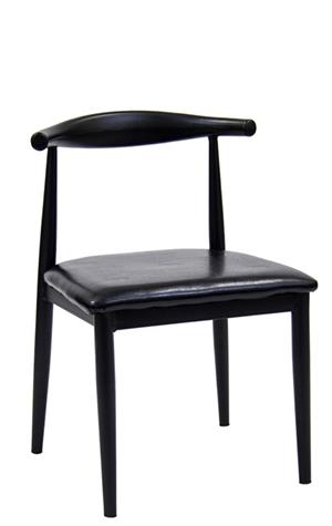 Black Metal Chair & black vinyl seat