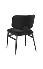 Indoor Metal Chair with Black Vinyl Seat and Back - Image 3