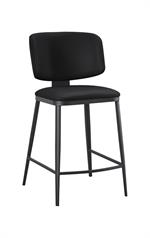 Indoor Metal Chair with Black Vinyl Seat and Back - Image 7