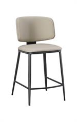 Indoor Metal Chair with Black Vinyl Seat and Back - Image 8
