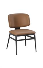 Indoor Metal Chair with Black Vinyl Seat and Back - Image 4
