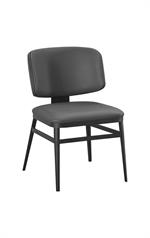 Indoor Metal Chair with Black Vinyl Seat and Back - Image 6