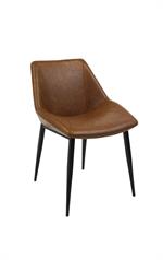 Modern Metal Barstool with Dark Grey Vinyl Seat and Decorative Stitching for Indoor Use - Image 3