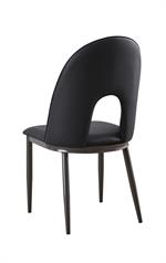 Arc Hollow Metal Chair w/ Black Vinyl Seat & Back - Image 3