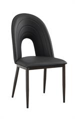 Arc Hollow Metal Chair w/ Black Vinyl Seat & Back - Image 2