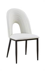 Arc Hollow Metal Chair w/ Black Vinyl Seat & Back - Image 4