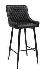 Metal Chair with Black Vinyl Seat and back - Image 2