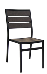 24"x30" Indoor/ Outdoor Aluminum Patio Table with Base in Black Finish - Image 4