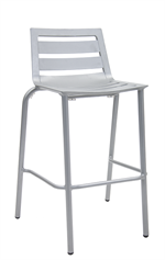 Aluminum Chair with Multi-Slat Seat and Back - Image 2