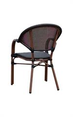 Aluminum Arm Chair with poly Woven Seat&Back - Image 3