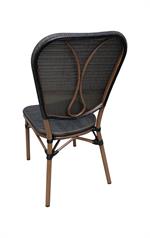 Aluminum Armless Chair with Black Poly Woven Seat&Back,Outdoor use - Image 3