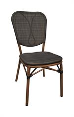 Aluminum Arm Chair with Black Poly Woven Seat&Back,Outdoor use - Image 5