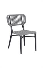 Outdoor Aluminum Barstool with Grey Terylene Fabric Seat & Back - Image 4