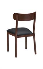 Aluminum Chair with Black Vinyl Seat In Imitation Wood Finish, Indoor Use Only - Image 3