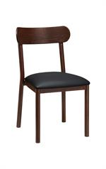 Aluminum Chair with Black Vinyl Seat In Imitation Wood Finish, Indoor Use Only - Image 2