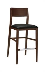 Aluminum Chair with Black Vinyl Seat In Imitation Wood Finish, Indoor Use Only - Image 6