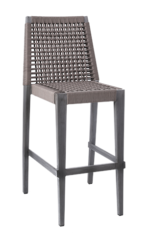 Outdoor Aluminum Barstool with Terylene Favric Seat and Back