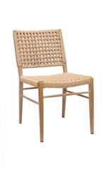 Modern Beige Aluminum Chair with Terylene Weave Seat & Back, Outdoor Use - Image 2