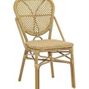 Outdoor Aluminum Armless Chair with Poly Woven Seat & Back