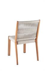 Natural Aluminum Chair with with Off- White Terylene Fabric Seat and Back for Indoor/Outdoor Use - Image 3