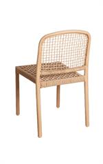 Indoor/Outdoor Natural Aluminum Chair with Terylene Weave Seat and Back - Image 3