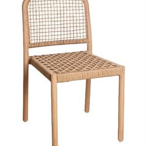Indoor/Outdoor Natural Aluminum Chair with Terylene Weave Seat and Back