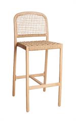 Indoor/Outdoor Natural Aluminum Chair with Terylene Weave Seat and Back - Image 5