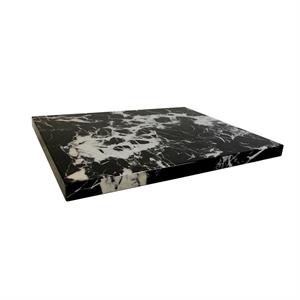 Indoor Black Artificial Granite Table Top with White Veining