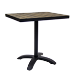 24"x24" Aluminum Patio Table with Base in Black Finish - Image 2