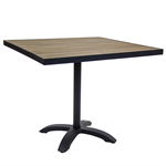 24"x24" Aluminum Patio Table with Base in Black Finish - Image 6
