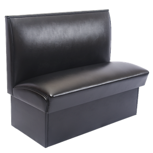 Veneer Frame Single Side Vinyl Booth, Black