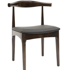 Beechwood Chair in Walnut Finish w/ Vinyl Seat