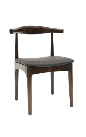 Beechwood Chair in Walnut Finish w/ Vinyl Seat