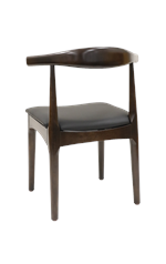 Beechwood Chair in Walnut Finish w/ Vinyl Seat - Image 4