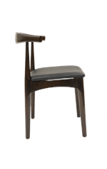 Beechwood Chair in Walnut Finish w/ Vinyl Seat - Image 3