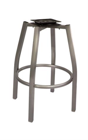 Swivel Metal Barstool Bottom Frame in Clear Coat Finish