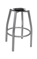 Swivel Metal Barstool Bottom Frame in Clear Coat Finish - Image 3