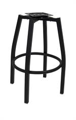 Swivel Metal Barstool Bottom Frame in Clear Coat Finish - Image 2