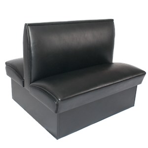 Veneer Frame Double Side Vinyl Booth, Black