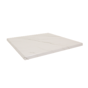 Molded Compression Table Top in Marble White, Indoor Use