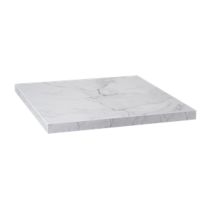 Laminate Table Top in White Granite Print for Indoor Use, 1 1/2'' Thick