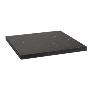 Laminate Table Top in Black Granite Print for Indoor Use, 1 1/2'' Thick