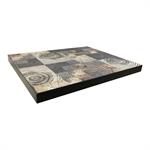 Melamine Table Top with Rustic Brown Woodgrain Pattern, 2-Inch Thick for Indoor Use - Image 4