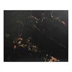 Melamine Table Top with Black Marble Pattern and Rust-Orange Veining, 2-Inch Thick for Indoor Use - Image 3